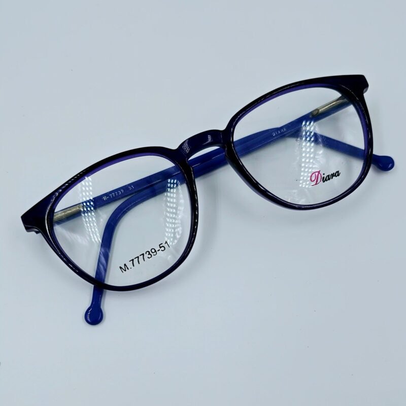 Classic Blue Round Eyeglasses for Men - Image 3