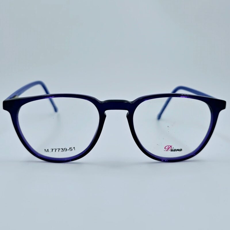 Classic Blue Round Eyeglasses for Men