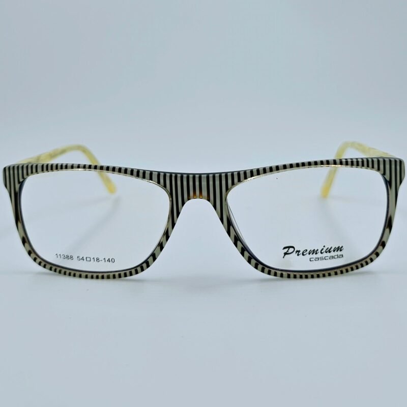 Striped Rectangular Eyeglasses for Men