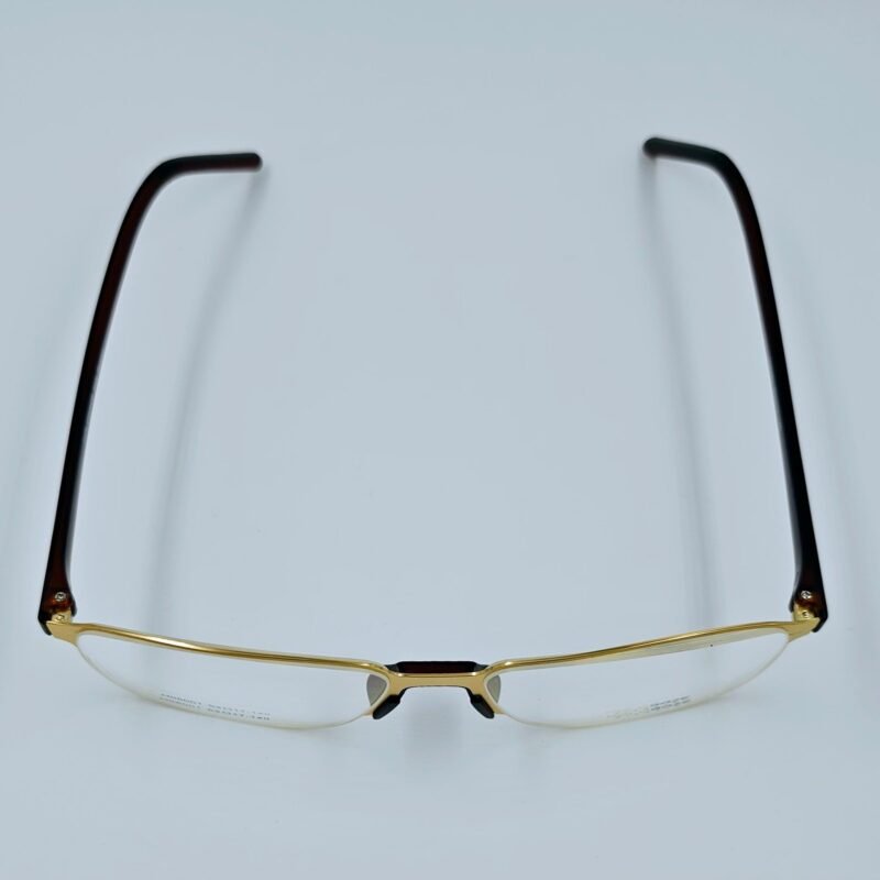 Holo Gaze Gold Rectangular Eyeglasses - Image 4