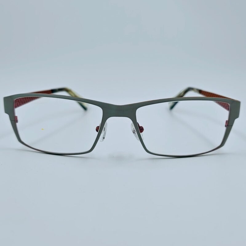 Modern Gunmetal Rectangular Eyeglasses