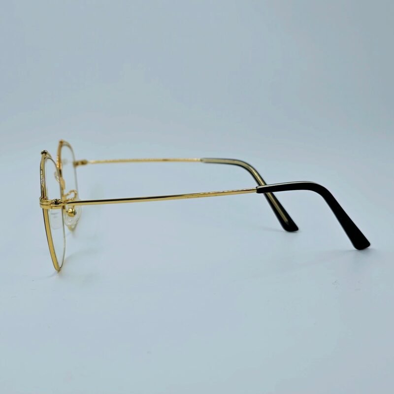 Classic Gold Round Eyeglasses - Image 3