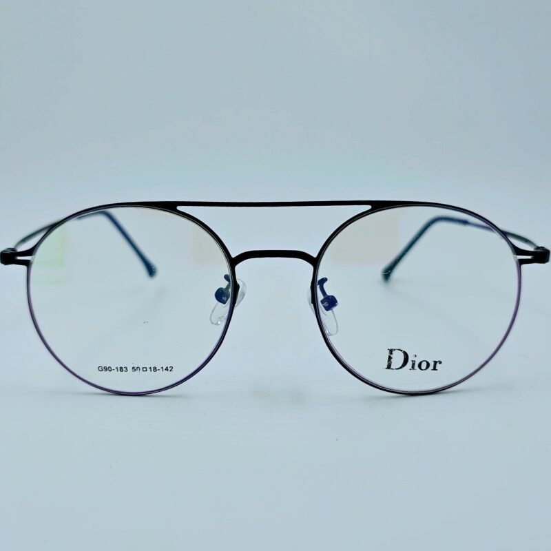 Dior Round Black Metal Eyeglasses