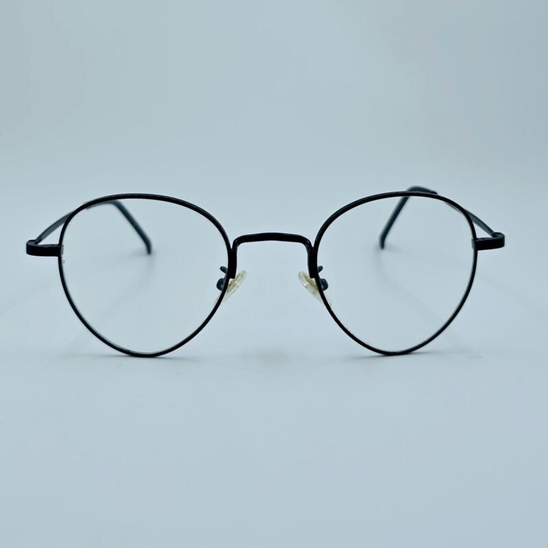 Classic Round Black Metal Eyeglasses