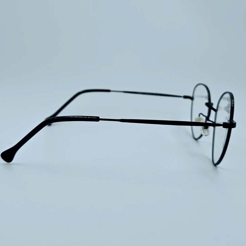 Classic Round Black Metal Eyeglasses - Image 2