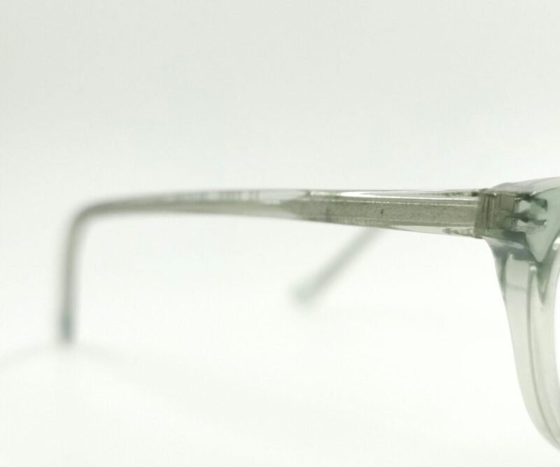 Transparent Gray Round Full-Rim Eyeglasses - Image 2