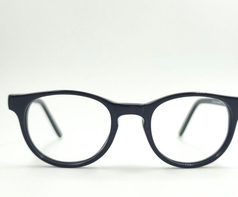 Black Round Full-Rim Eyeglasses